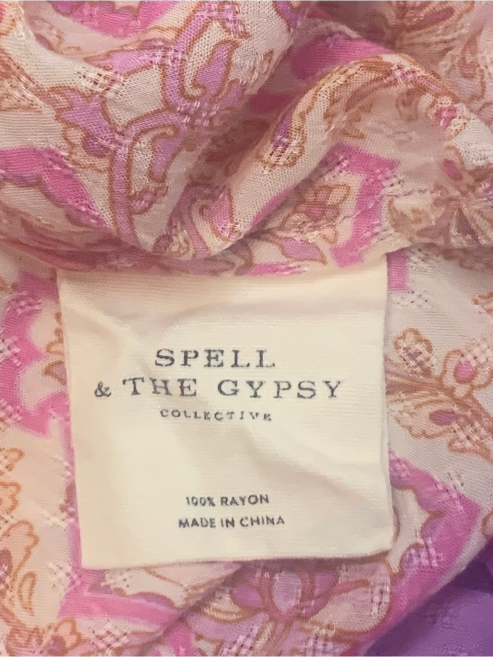 Spell Pink & Lavender Printed Midi Dress - Picture 7 of 7